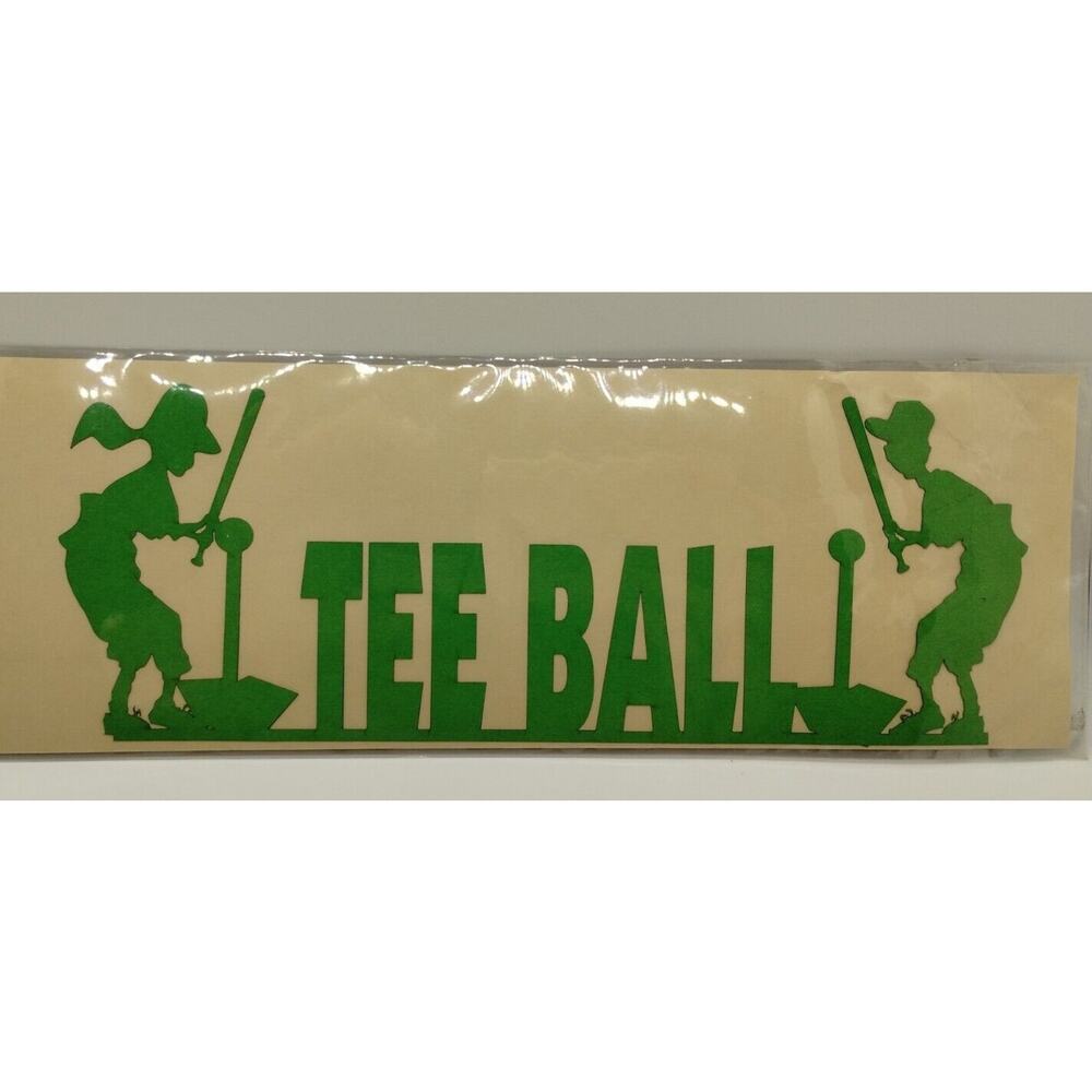 Die Cut Designs - Junk Journal Card Making Scrapbook - Green Tee Ball